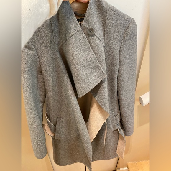 Laundry by Shelli seagal light gray heather wool blended women coat size small - Picture 3 of 5
